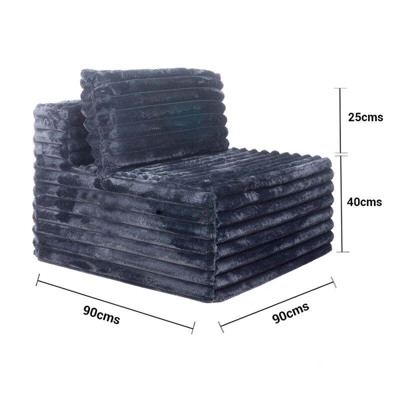 Sill&oacute;n Modular en Caja Dormimundo Central Negro image number null