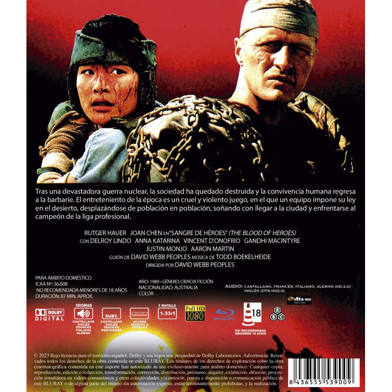 La Sangre De Los H&eacute;roes - Blu-ray. (1989) image number null