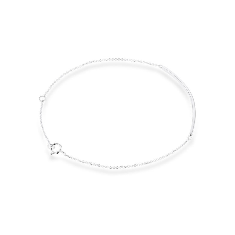 Pulsera De Oro Blanco 14k Con 9pts De Diamante ... image number null