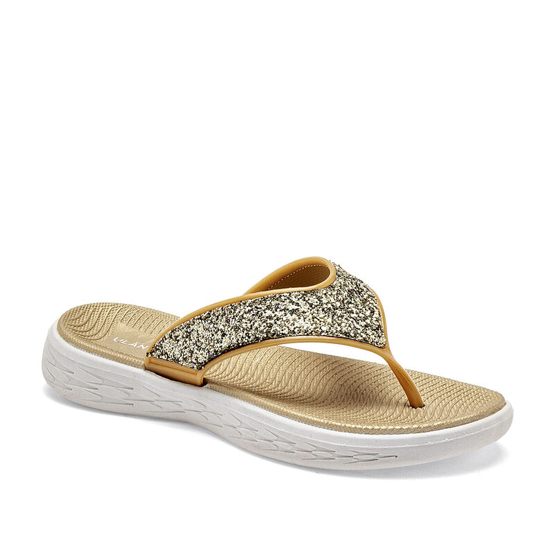 Top Moda Sandalia para mujer dorado image number null