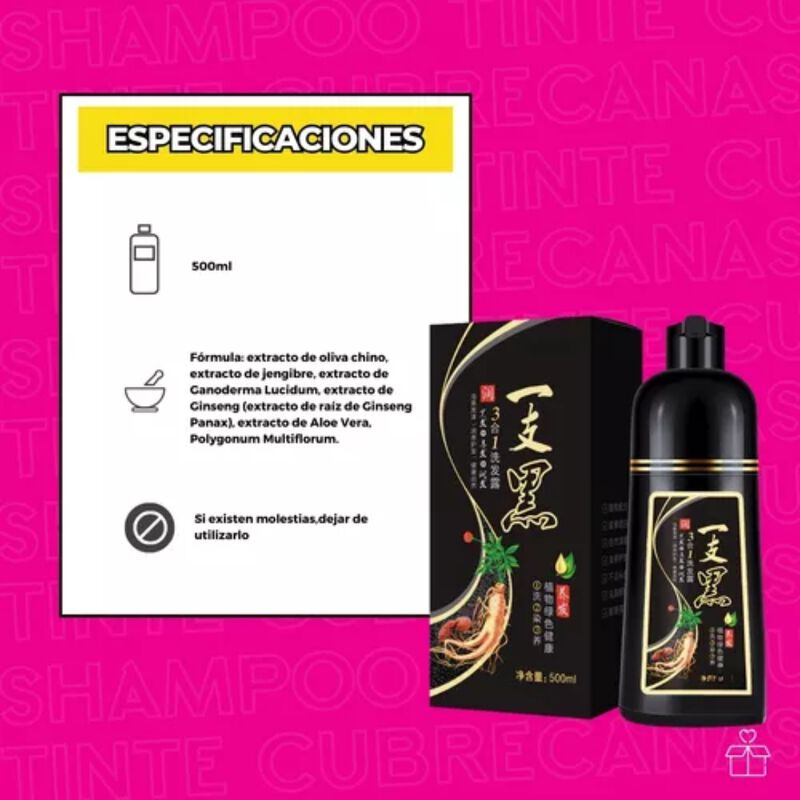 Dúo Shampoo con Color Meidu de 500 ml Tono Negr... image number null