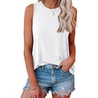 Top sin Mangas Smile Fish de Algod&oacute;n Blanco Talla L