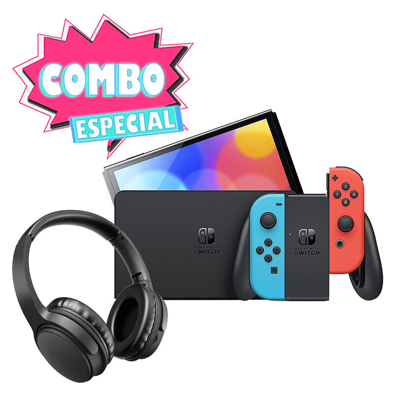 Combo Consola Nintendo Switch Oled Color Azul/R... image number null