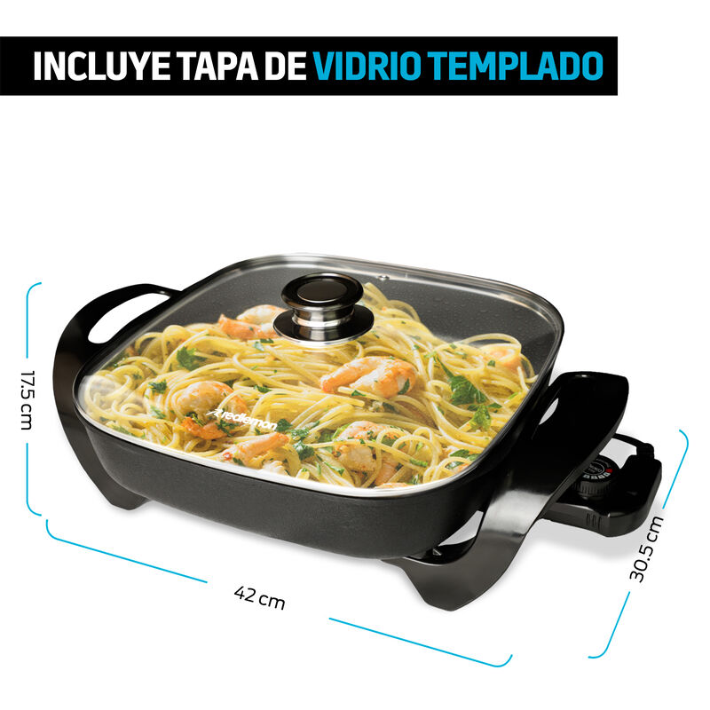 Sart&eacute;n El&eacute;ctrico Redlemon Antiadherente Negro image number null