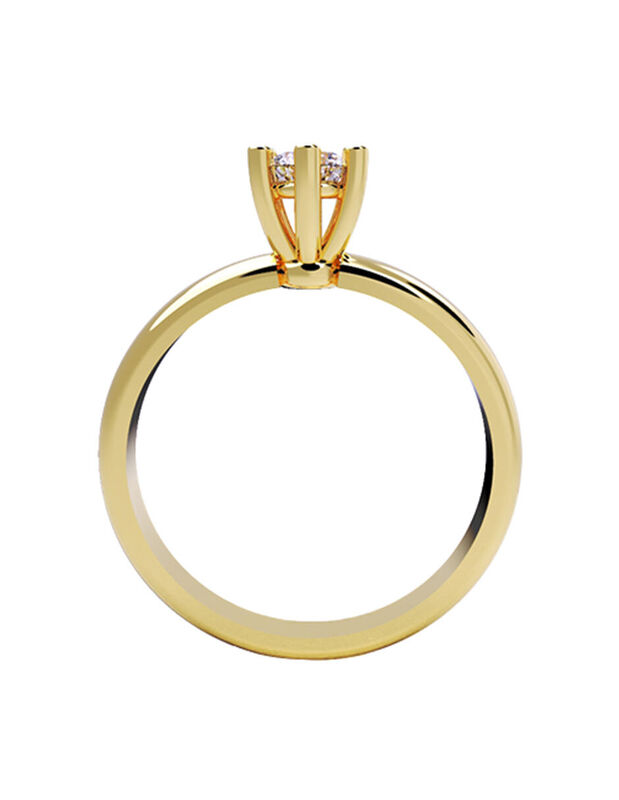 Anillo de Compromiso de 14K con Diamante de Lab... image number null