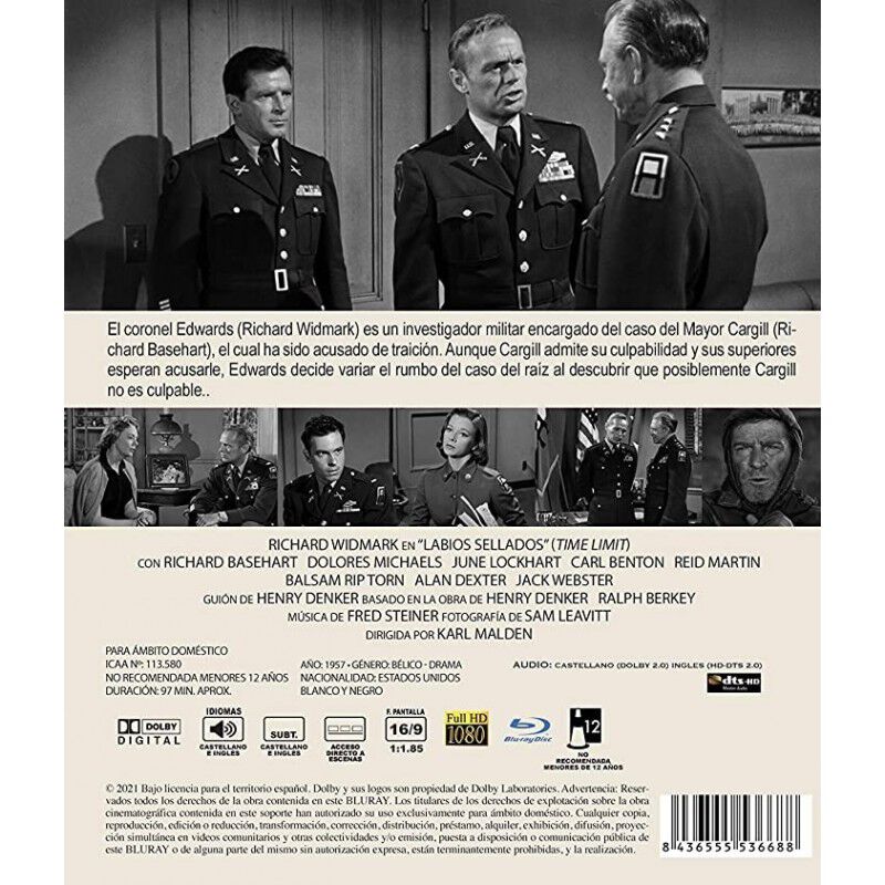 Labios Sellados (l&iacute;mite De Tiempo) Bd 1957 [blu... image number null