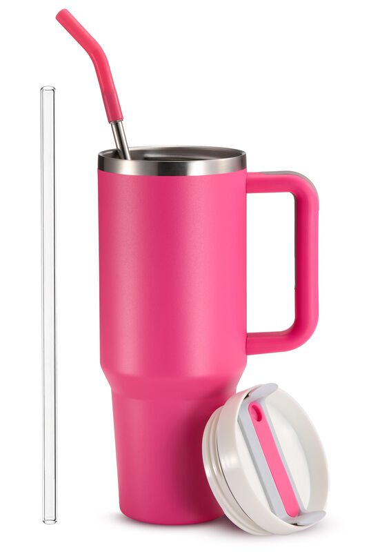 Vaso T&eacute;rmico Kook 1,2 l Con Asa Rosa A Prueba D... image number null