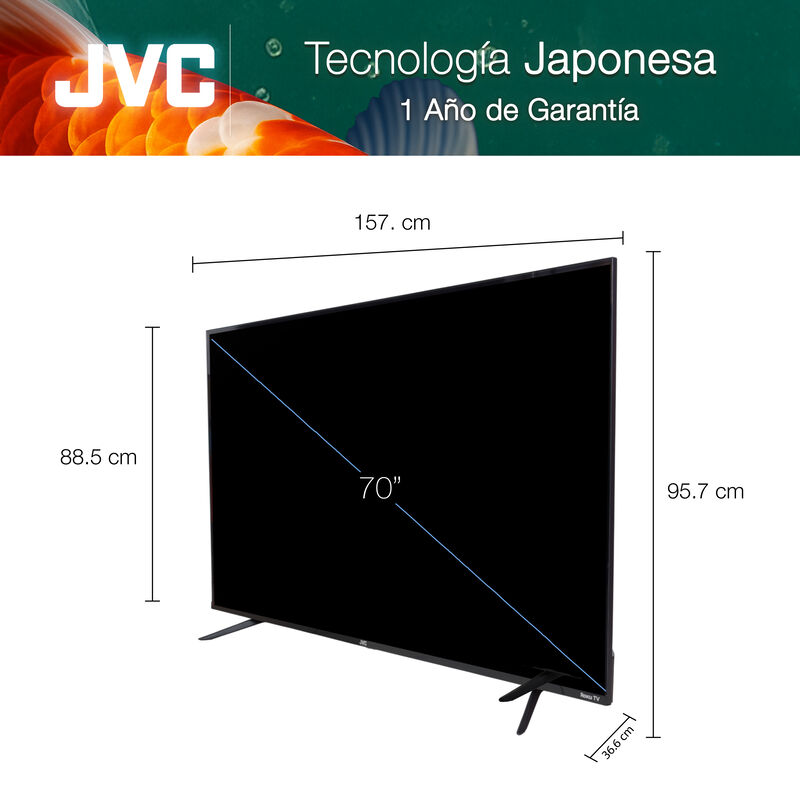 Pantalla Jvc Smart Tv 70 Pulgadas 4k Uhd Led Fr... image number null