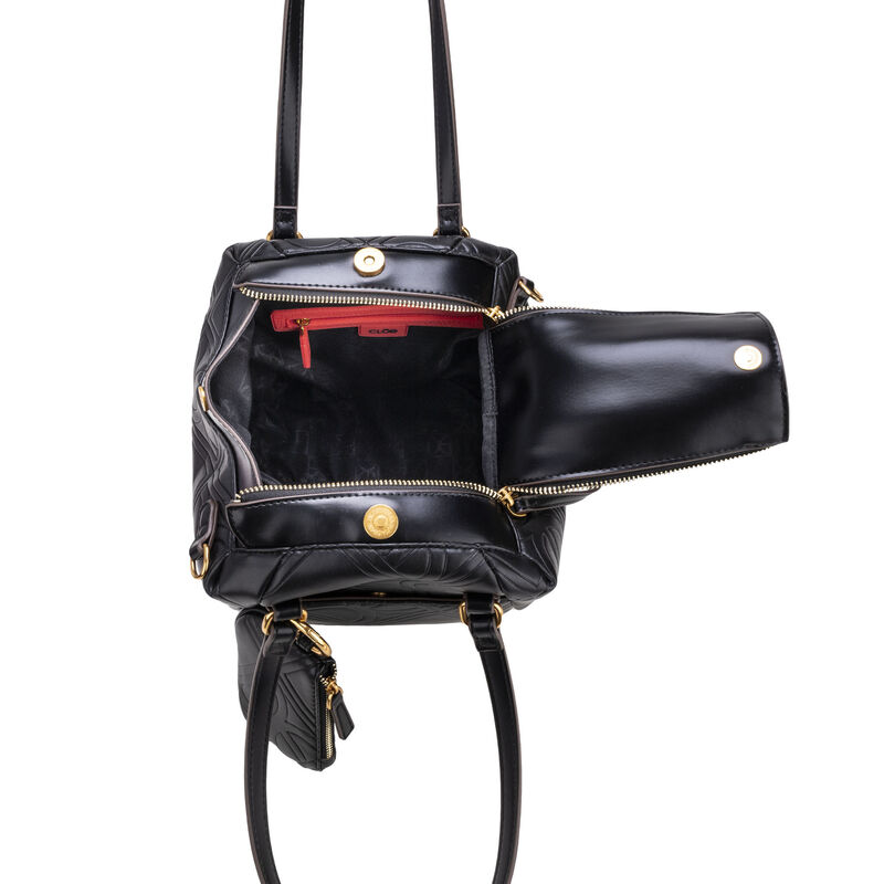 Bolsa Tote Chica Con Monedero Color Negro image number null