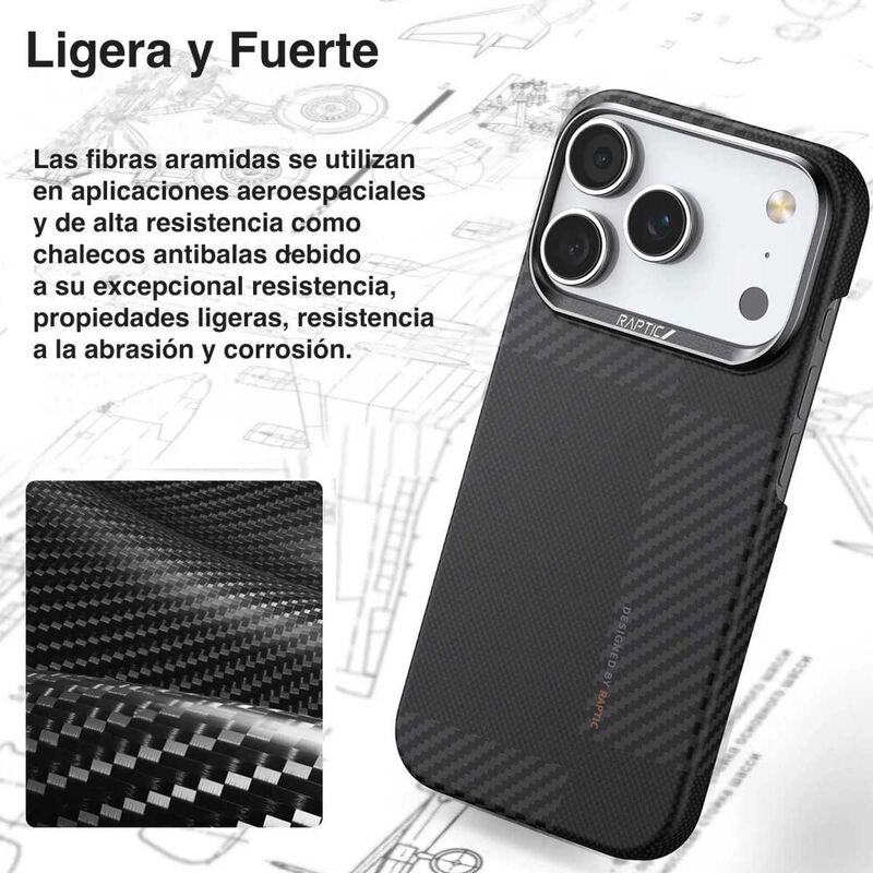 Funda Raptic Aramid Geotik Mag Para iPhone 17 P... image number null