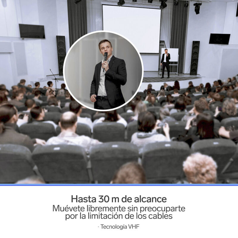 Sistema De 2 Micrófonos Inalámbricos Con Recept... image number null