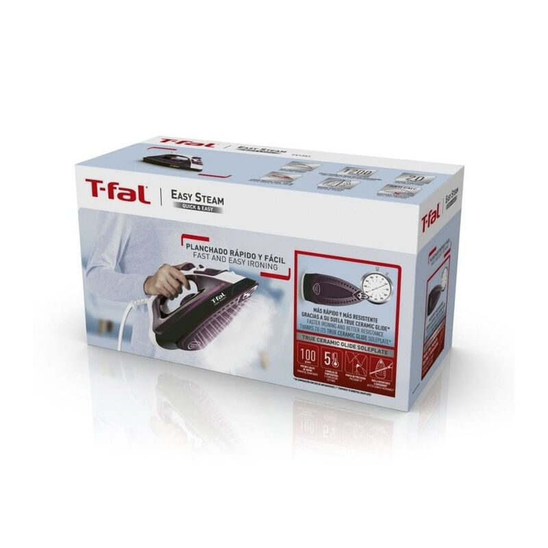 Plancha de Vapor T-fal Ceramica 1200W Morada image number null