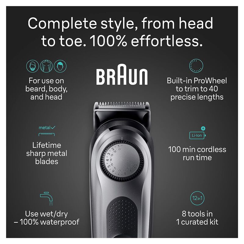Kit Trimmer Braun Estilo Todo En Uno Serie 7 74... image number null
