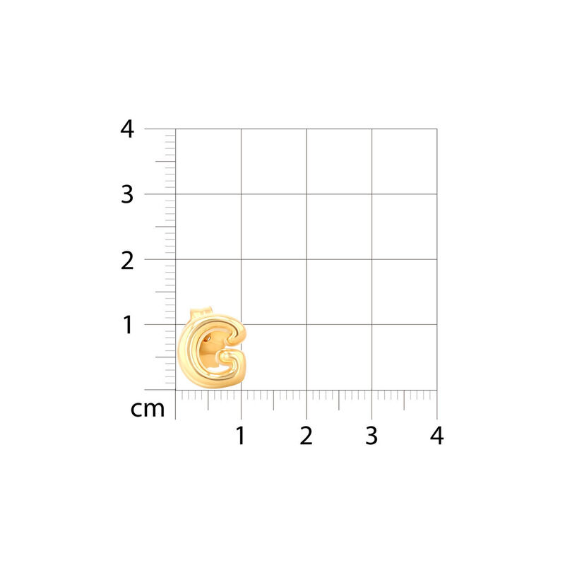 Aretes De Oro Amarillo De 10K (Letra G) image number null