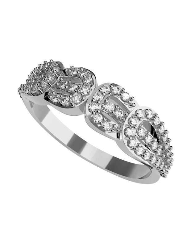 Anillo de Compromiso en Oro Blanco 14K con Circ... image number null