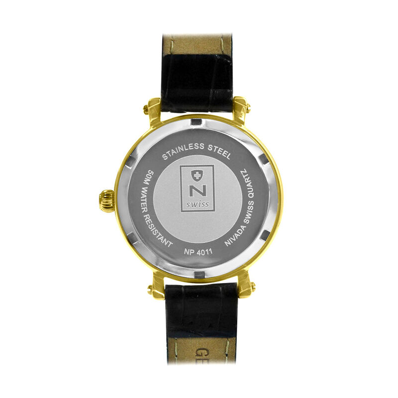 Reloj Nivada Executive Dama Dorado/Piel Blanco ... image number null