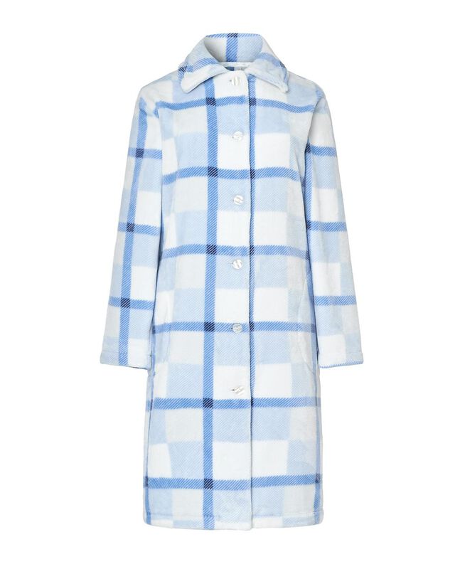 Bata de Cuadros Celeste image number null