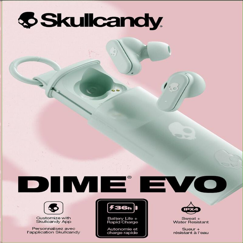 Aud&iacute;fonos Skullcandy TW Dime Evo In-Ear Inal&aacute;mb... image number null