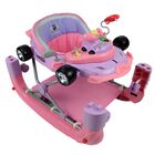 Andadera 3 En 1 Con Mecedora Musical Tablero Luces Sonidos Y Asiento Ventilado Para Beb&eacute; 6-18 Meses Racing Lujo Rosa