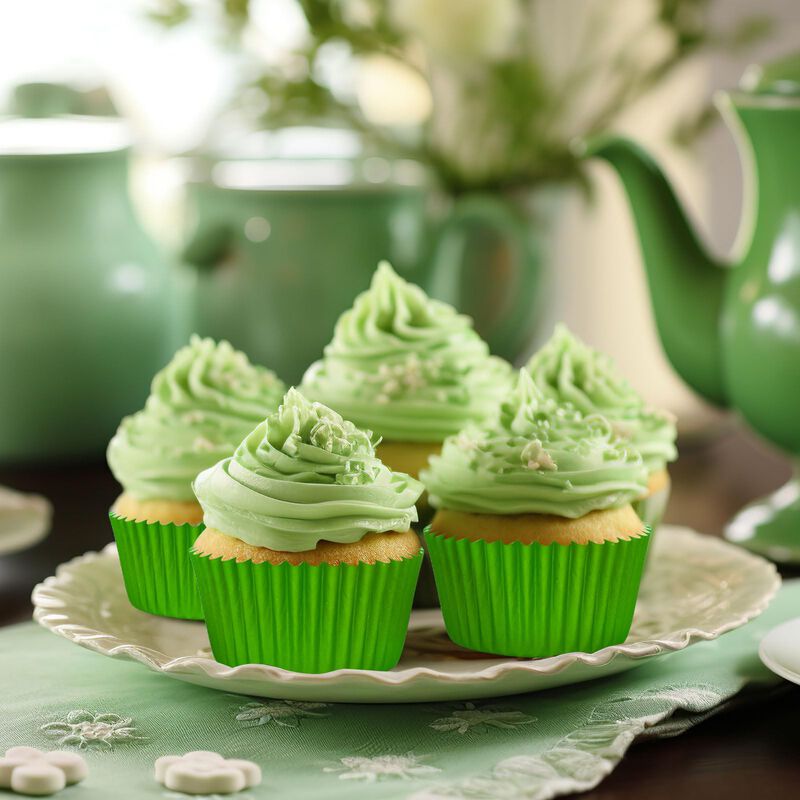 Capas para Cupcakes Whaline 300 Piezas Verde 2x... image number null
