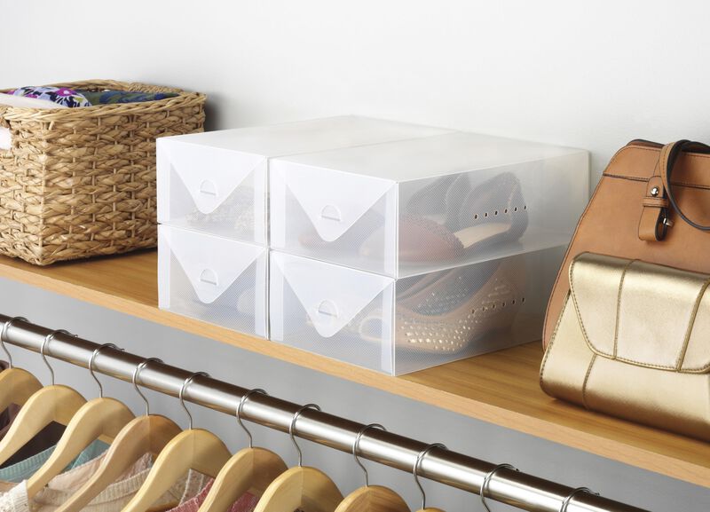 Caja De Zapatos Whitmor 30 cm Transparente Apil... image number null