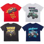 Camiseta Monster Jam El Toro Loco Grave Digger Megalodon 4t