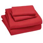 Juego de S&aacute;banas Tacto Algod&oacute;n Suaves y Duraderas King Size Rojo Kyuden Home