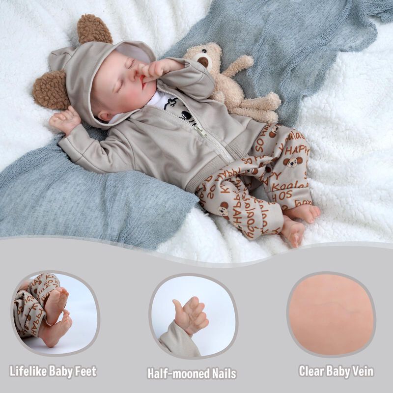 Mu&ntilde;eca Reborn Jizhi Realistic Girl De 43 Cm Con... image number null