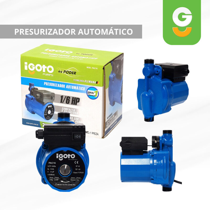 Presurizador Automático 1/6 Hp   Pac16 image number null
