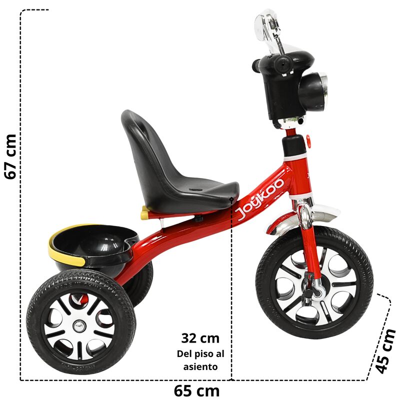 Triciclo para Ni&ntilde;os Faro con Luz y Sonido Espej... image number null