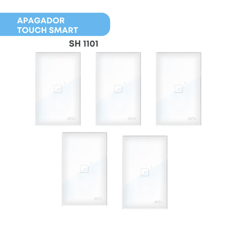 Pack 5 piezas Apagador De Pared Touch De Un Mód... image number null