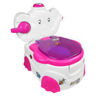 Entrenador De Ba&ntilde;o Musical 2 En 1 Con Dispensador De Papel Y Asas De Agarre Para Beb&eacute; 1-4 A&ntilde;os