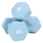 Par Mancuernas Pesa Neopreno Suave 4 Kg Antideslizante Azul Centurfit