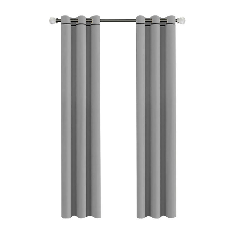Cortinas Black Out Lisa Gris Plata con Argollas image number null