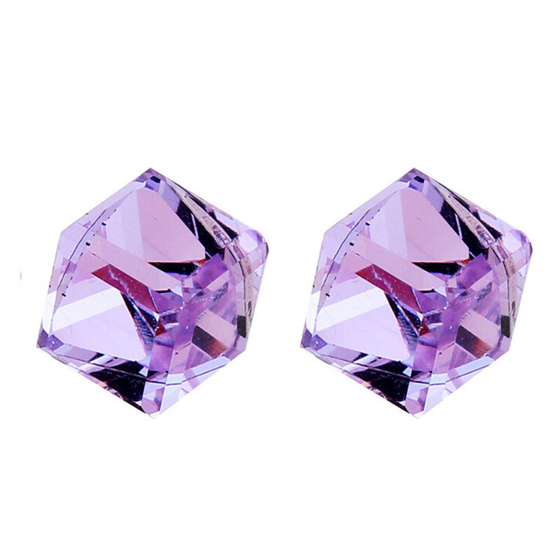 Aretes en Baño de Oro Blanco de 18K con Cubo de... image number null