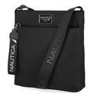 Bandolera Nautica Diver De Nylon Peque&ntilde;a Negra Para Mujer