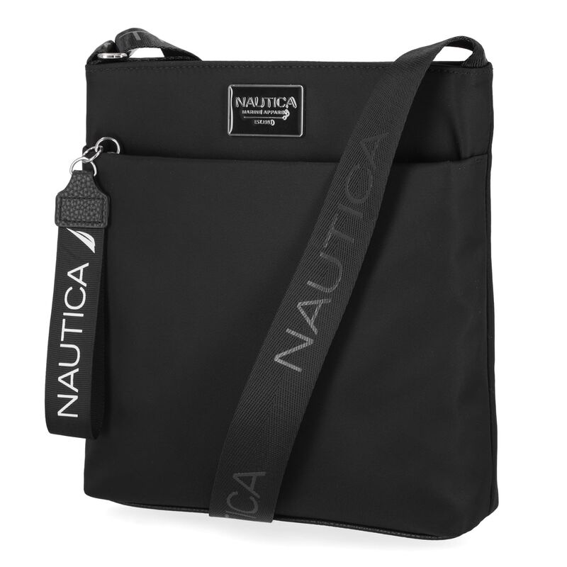 Bandolera Nautica Diver De Nylon Peque&ntilde;a Negra ... image number null