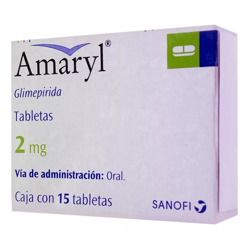 Amaryl Tabletas 2 Mg, 15 Tabletas image number null