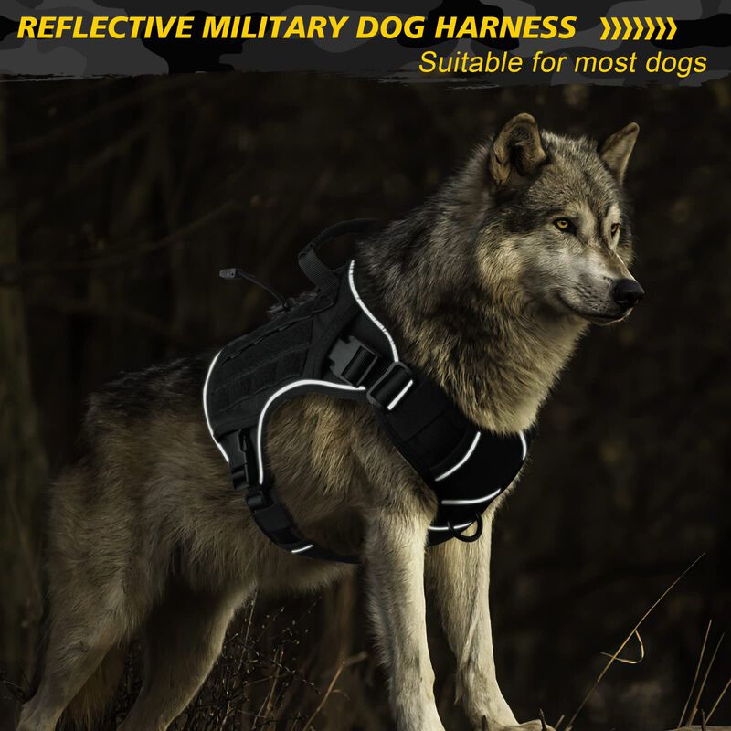 Wingoin Arn&eacute;s T&aacute;ctico Negro Para Perros Grandes... image number null