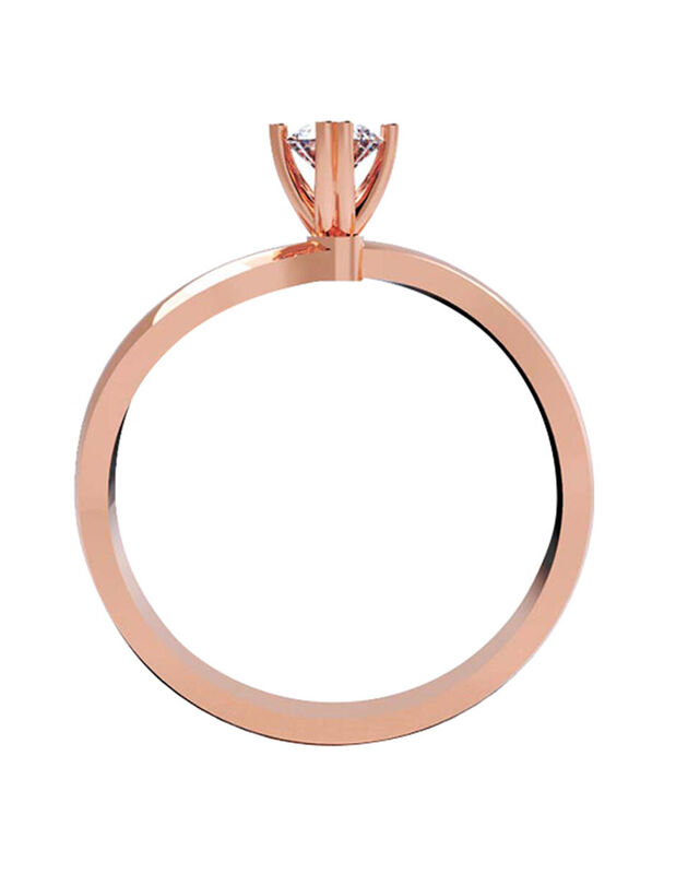 Anillo de Compromiso de 14K con Diamante de Lab... image number null