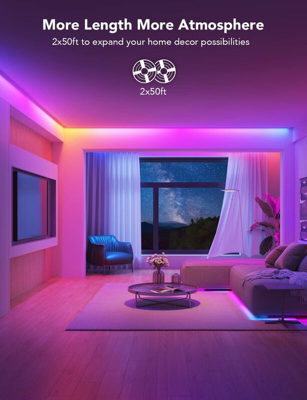 Tira De Luces Led Rgbic Govee De 100 Pies, Luce... image number null