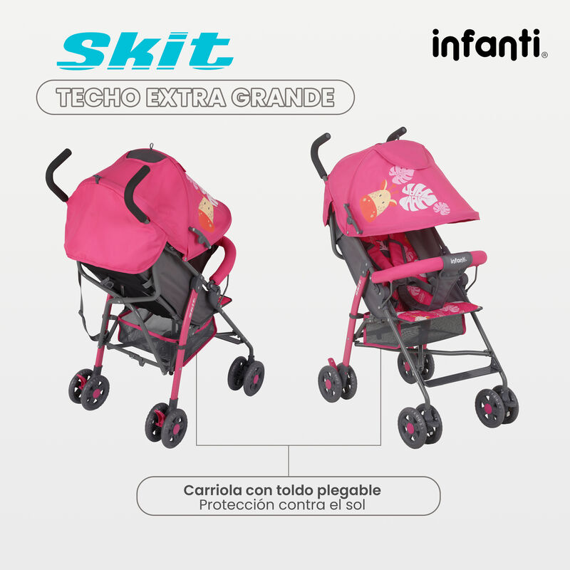 Carriola de Bastón Skit Safari Rosa image number null