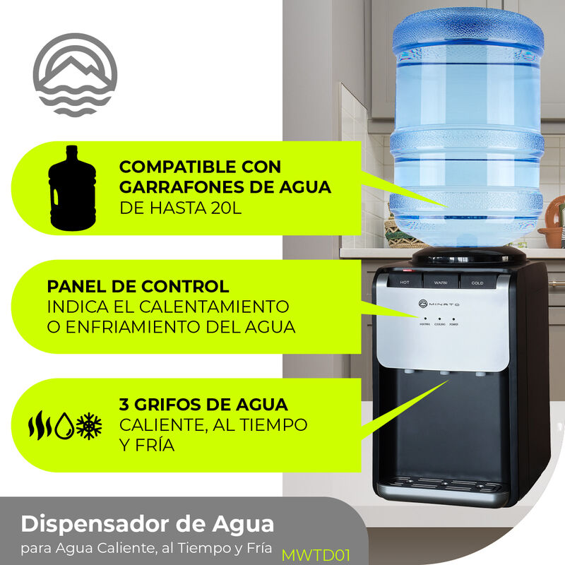 Minato Dispensador De Agua Fría/Caliente 3 Grif... image number null
