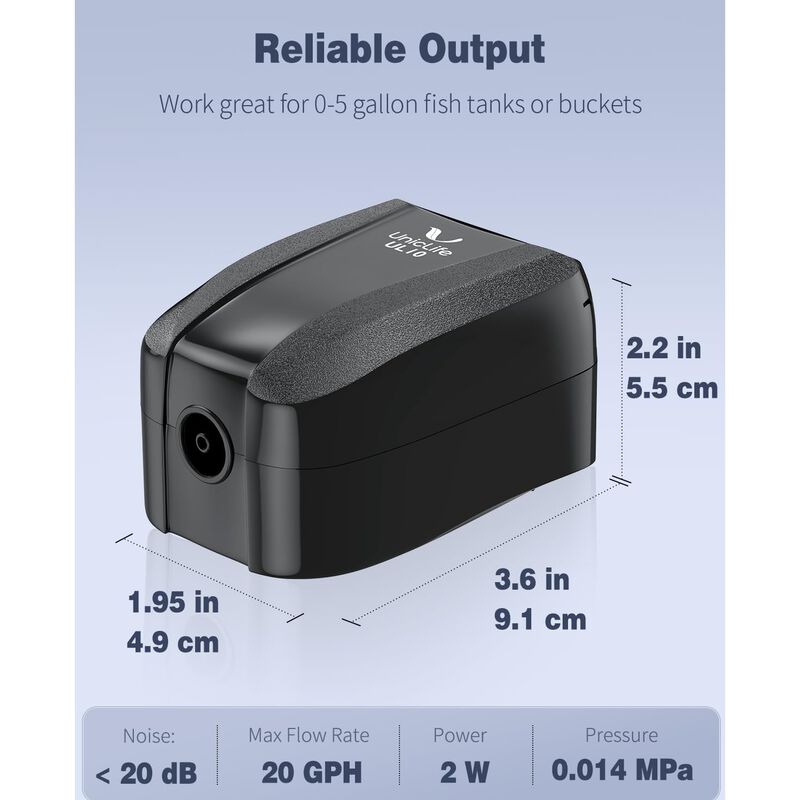Bomba de Aire Uniclife Pawfly 20 GPH para Acuar... image number null