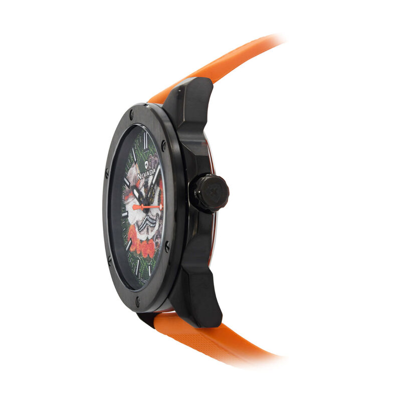 Reloj Nivada Catrina Pvd/Caucho Naranja Índices image number null