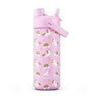 Botella De Agua Powcan 532 ml Unicornio Con Sorbete Y Pico