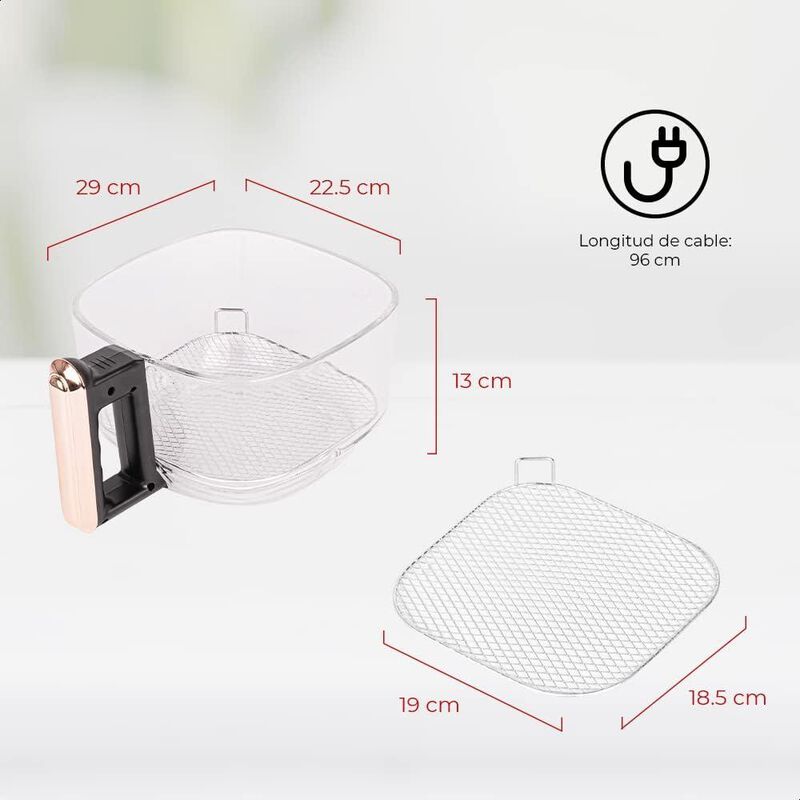 FREIDORA DE AIRE DAEWOO DAF-1886 MATERIAL VIDRI... image number null