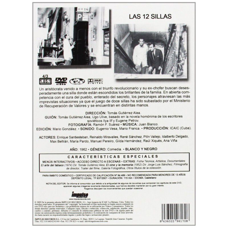 Las Doce Sillas [dvd] image number null
