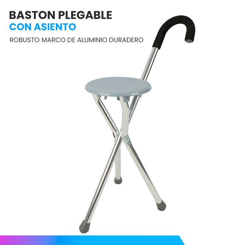 Baston Con Asiento Banco Pegable | Bastones Par... image number null