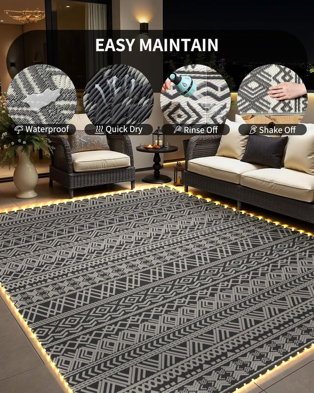 Alfombra Exterior Montvoo 183 &times; 274 cm Con Tira... image number null